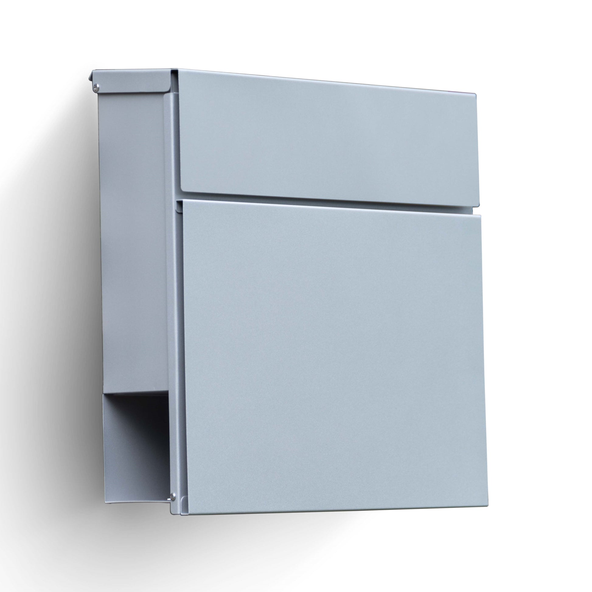 Radius Briefkasten Letterman 6 silber – moderner wetterfester Design Briefkasten für draußen
