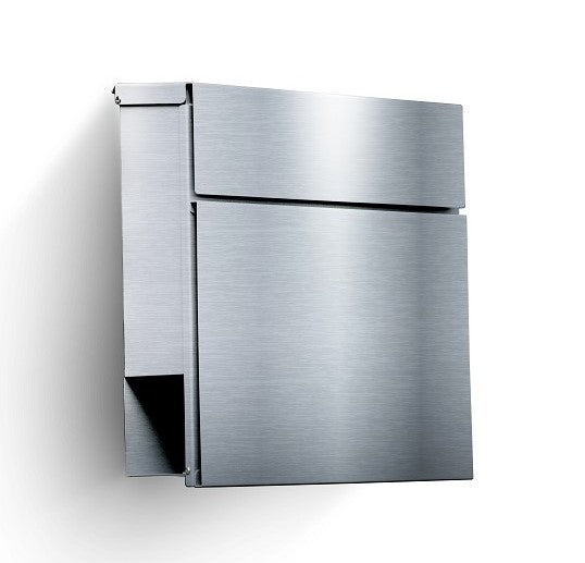 Radius Briefkasten Letterman 6 silber – moderner wetterfester Design Briefkasten für draußen"