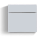 Radius Briefkasten Letterman 6 in Silber (RAL 9006) mit glatter, pulverbeschichteter Oberfläche, rechteckiger Form und integriertem Zeitungsfach. Der Briefkasten hat ein modernes Design und ist wetterbeständig, ideal für den Außenbereich.