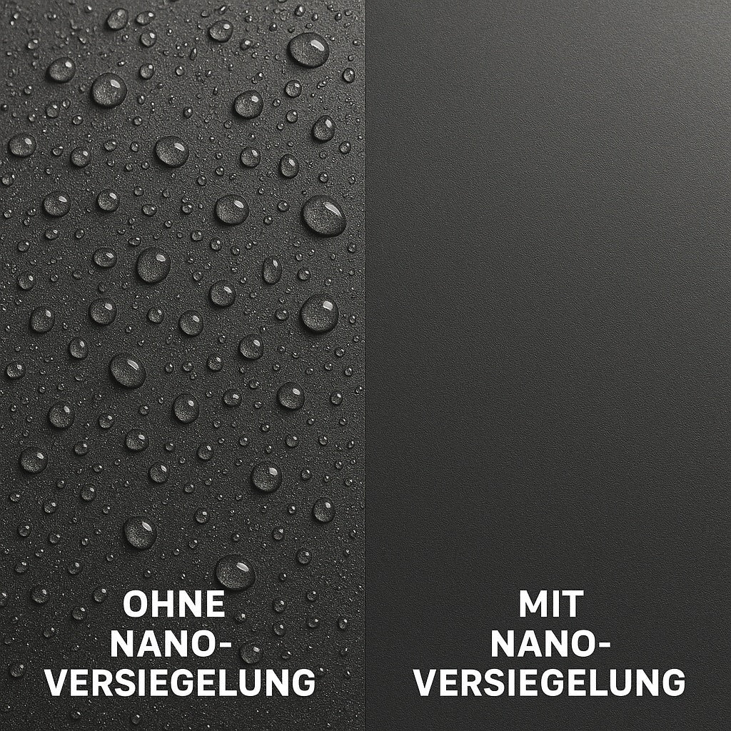 Nano-Versiegelung – Vergleich mit und ohne Versiegelung