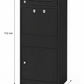 Paketbriefkasten Letterman 4 Schwarz – Maßzeichnung 112 × 50,5 × 39 cm